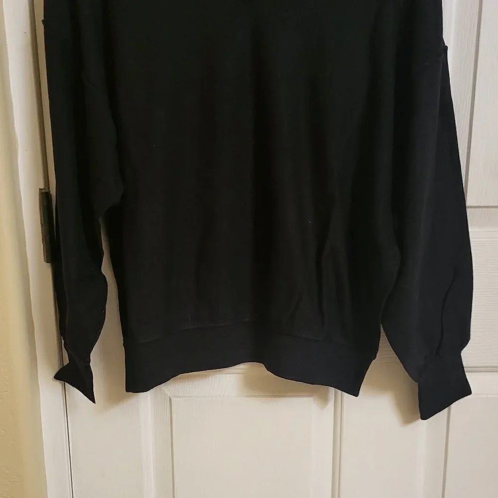 NYDJ Dolman long Sleeve V-neck Black Sweater Size OX NWT - Picture 6 of 13